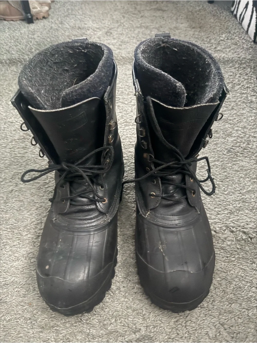 LaCrosse Iceman Black Lace-Up Waterproof Steel Toe Boot Sz 11